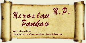 Miroslav Pankov vizit kartica